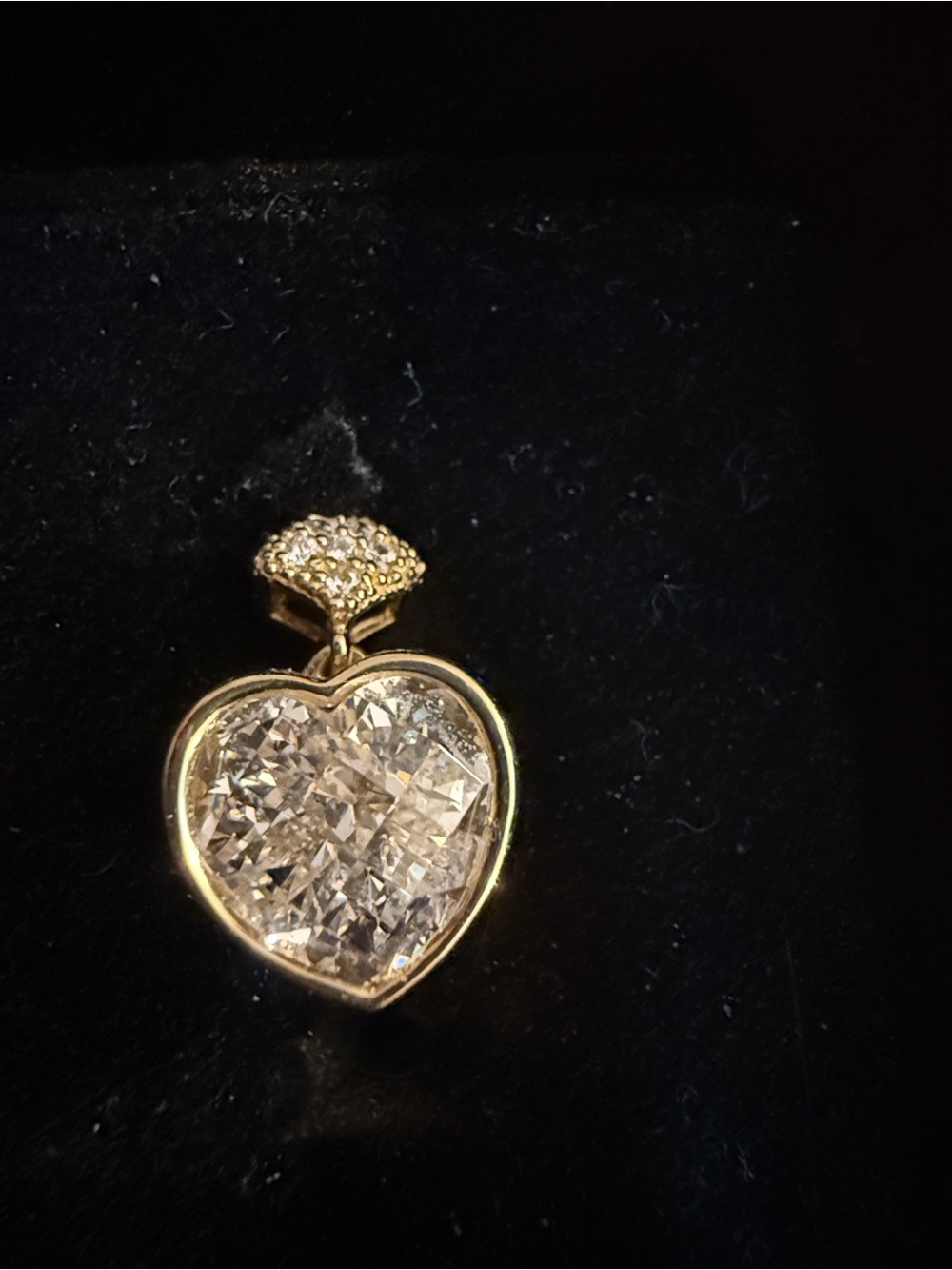 14kt Yellow Gold Cubic Heart-Shaped CZ